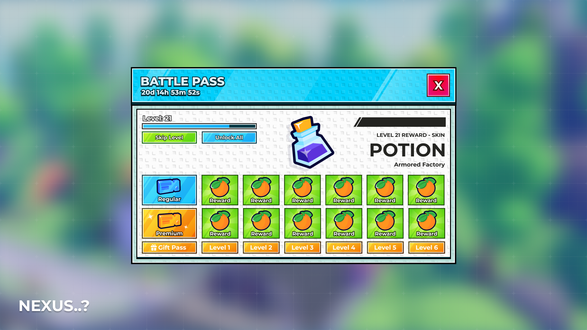 Rebirth menu UI